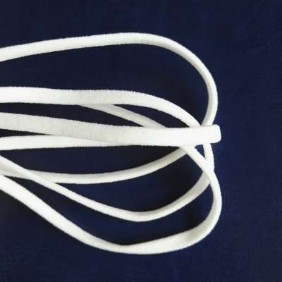 Manufacturer 5.5mm 5mm mask raw material flat elastic disposable surgical face mask shield band earloop cord rope for KN95